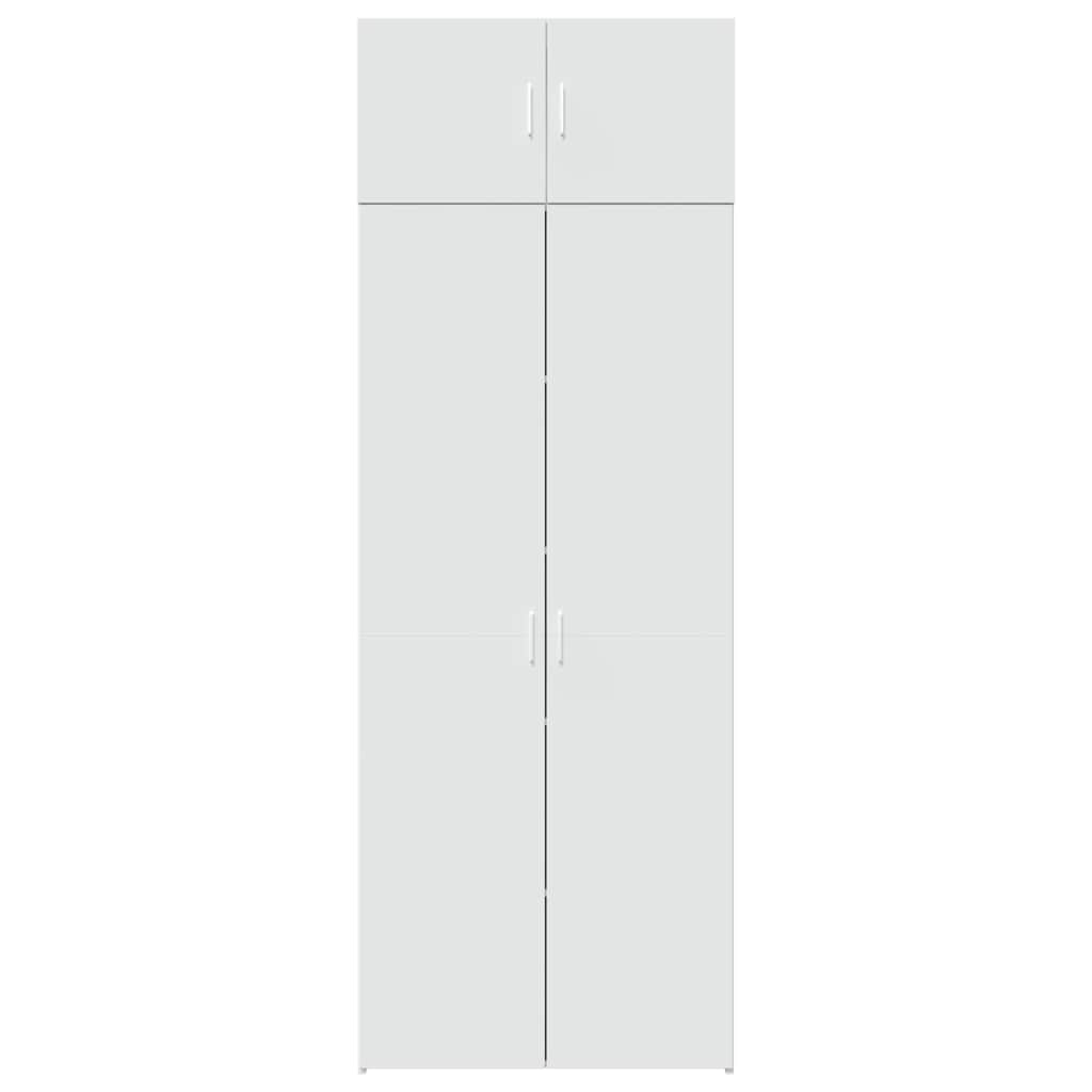 vidaXL Storage Cabinet White 80x42,5x225 cm Engineered Wood 4