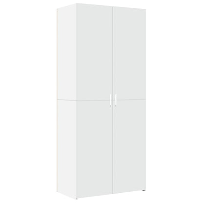 vidaXL Storage Cabinet White 80x42,5x225 cm Engineered Wood 6