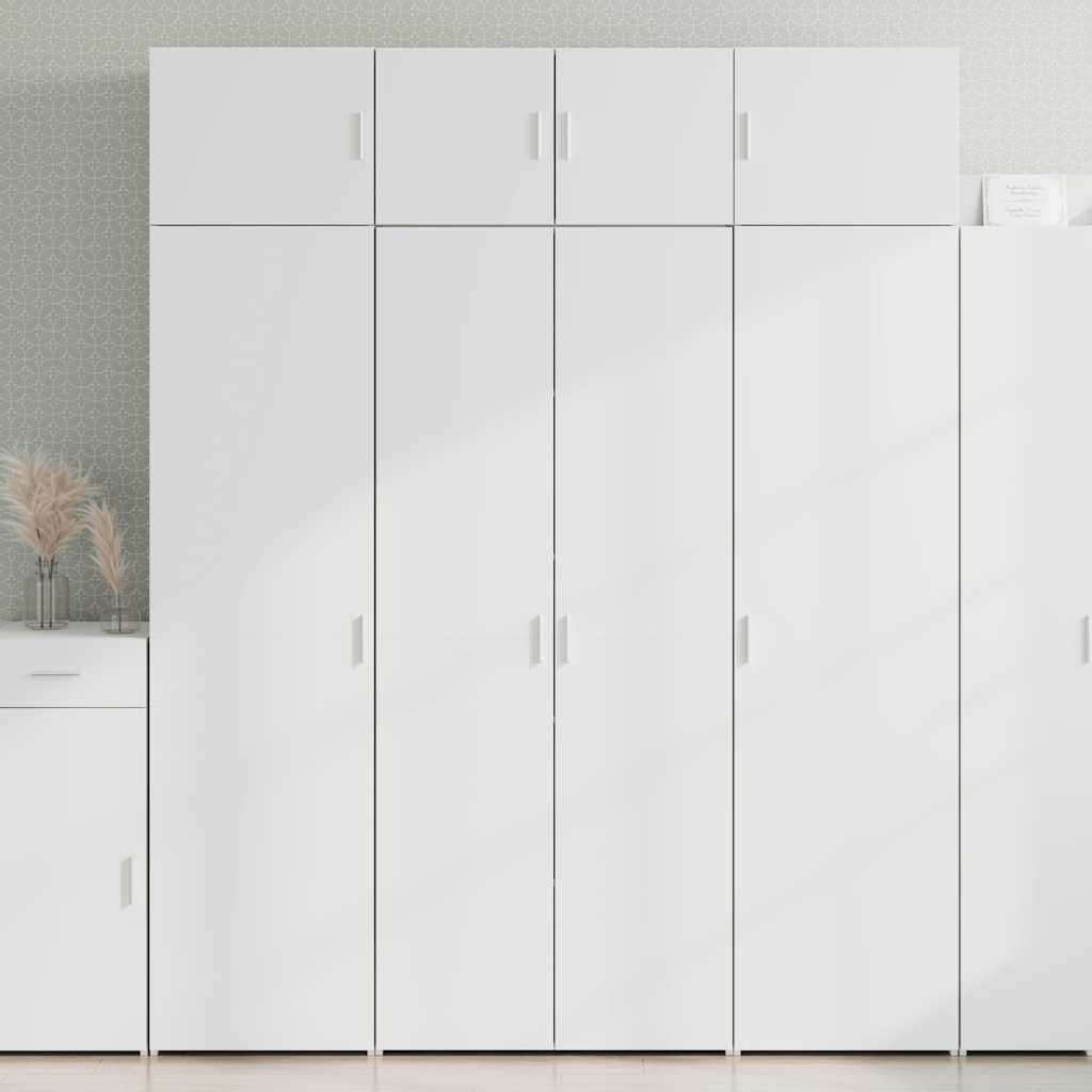 vidaXL Storage Cabinet White 80x42,5x225 cm Engineered Wood 1