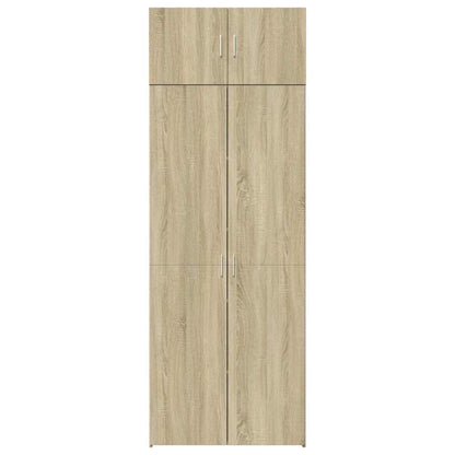vidaXL Storage Cabinet Sonoma Oak 80x42,5x225 cm Engineered Wood 4