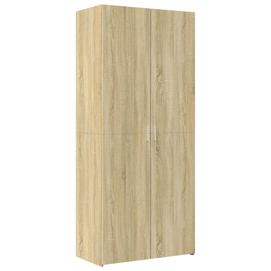 vidaXL Storage Cabinet Sonoma Oak 80x42,5x225 cm Engineered Wood 6