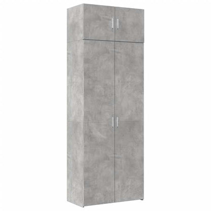 vidaXL Storage Cabinet Concrete Grey 80x42,5x225 cm Engineered Wood 2