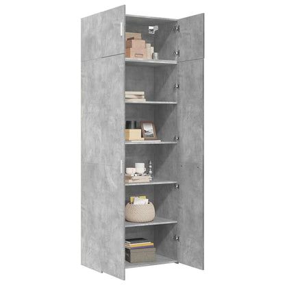 vidaXL Storage Cabinet Concrete Grey 80x42,5x225 cm Engineered Wood 3
