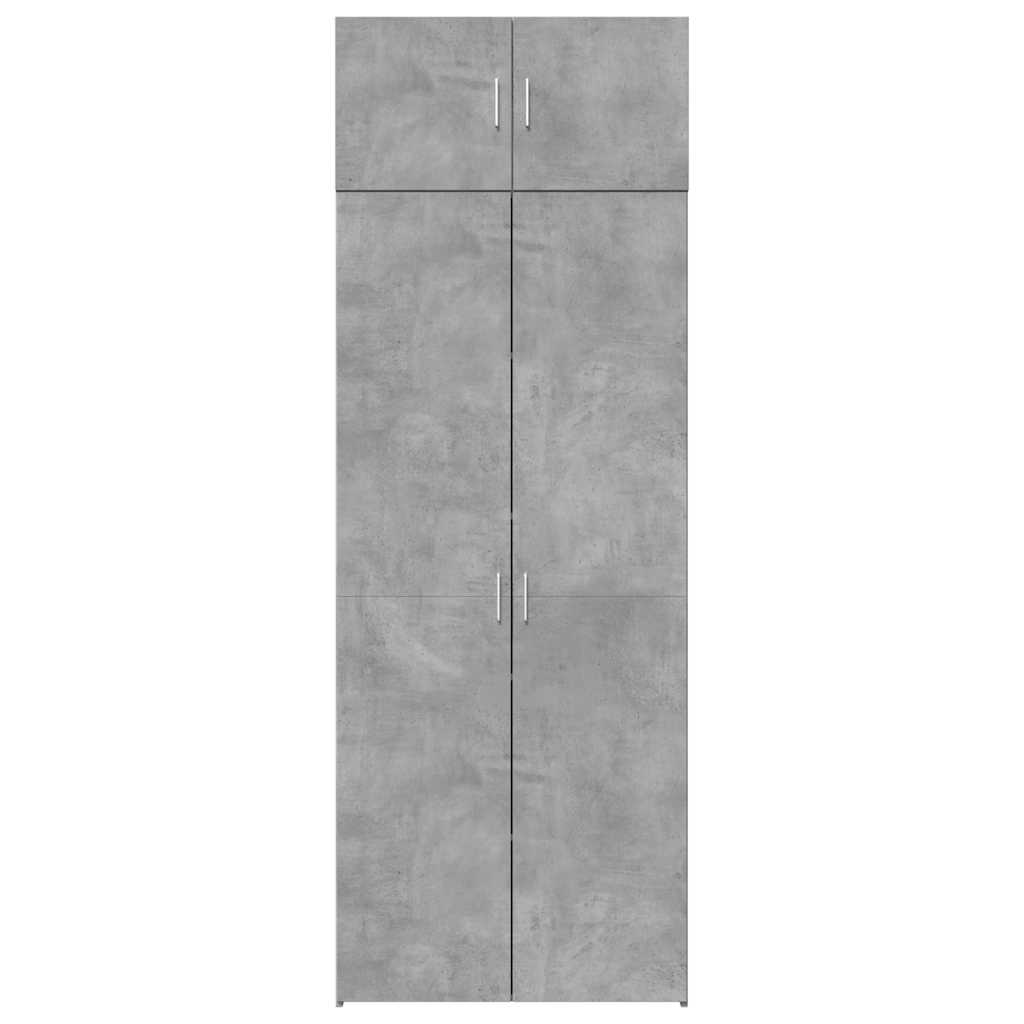 vidaXL Storage Cabinet Concrete Grey 80x42,5x225 cm Engineered Wood 4