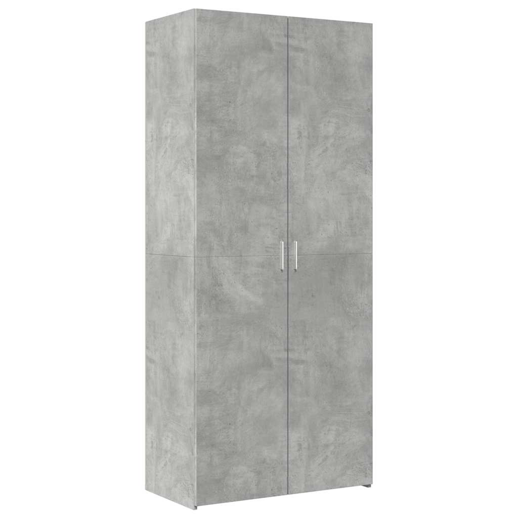 vidaXL Storage Cabinet Concrete Grey 80x42,5x225 cm Engineered Wood 6