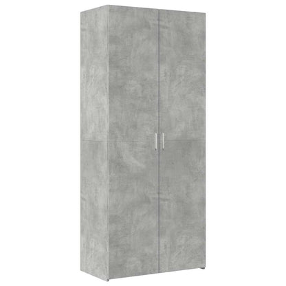 vidaXL Storage Cabinet Concrete Grey 80x42,5x225 cm Engineered Wood 6