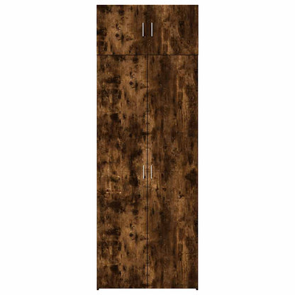 vidaXL Storage Cabinet Smoked Oak 80x42.5x225 cm Engineered Wood 4