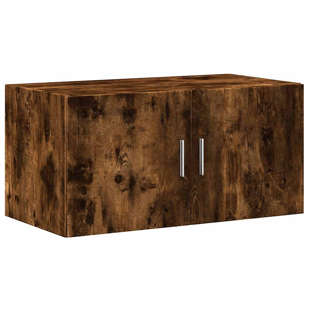 vidaXL Storage Cabinet Smoked Oak 80x42.5x225 cm Engineered Wood 5