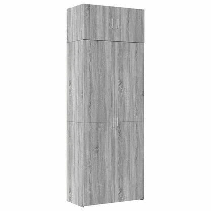 vidaXL Storage Cabinet Grey Sonoma 80x42,5x225 cm Engineered Wood 2