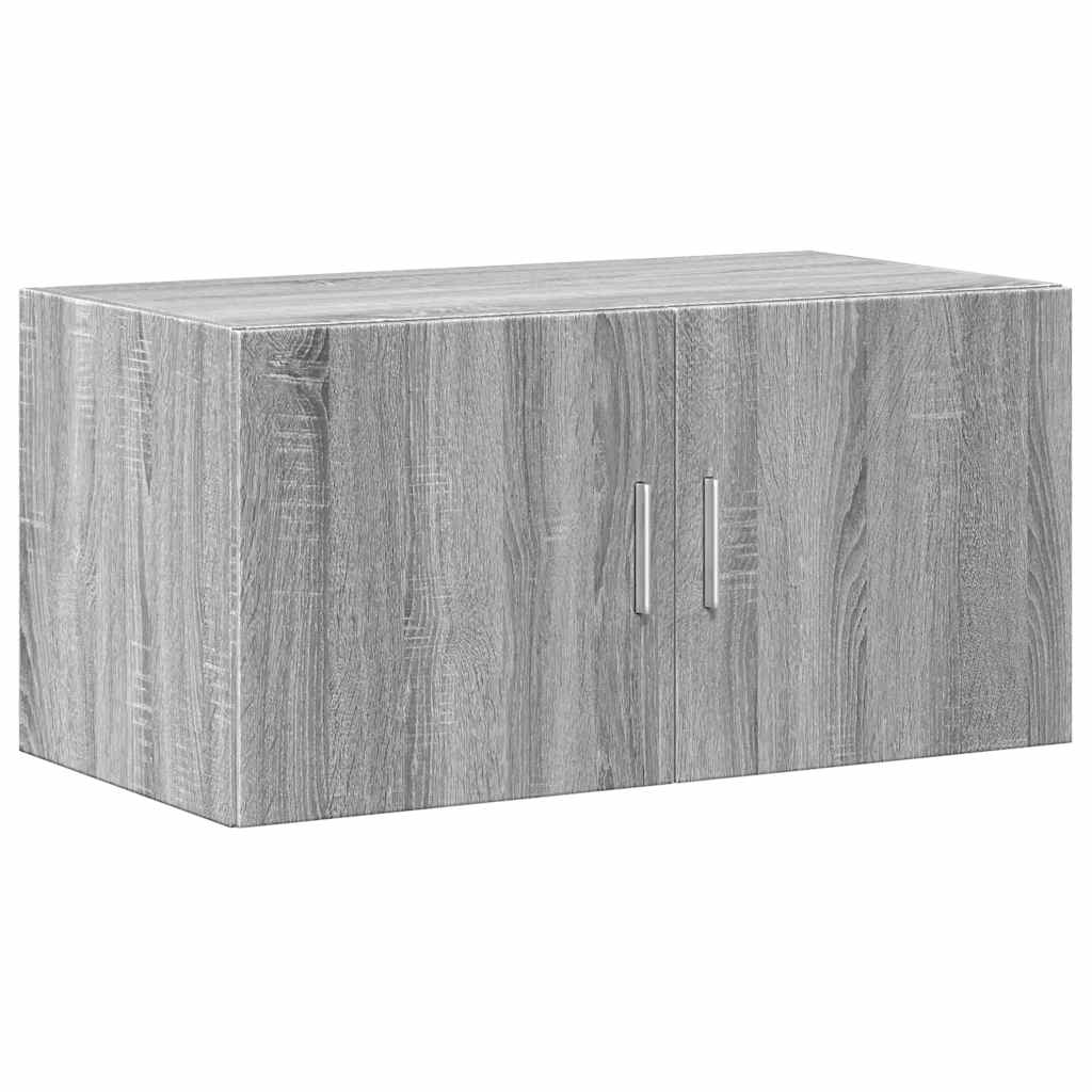 vidaXL Storage Cabinet Grey Sonoma 80x42,5x225 cm Engineered Wood 4