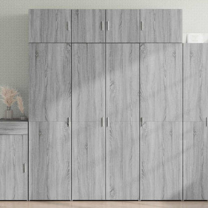 vidaXL Storage Cabinet Grey Sonoma 80x42,5x225 cm Engineered Wood 1