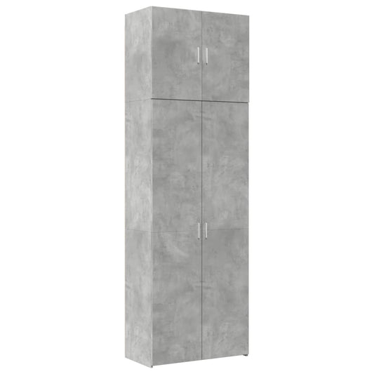 Highboard 80x42,5x249 cm Engineered Wood Height 249 cm Concrete grey