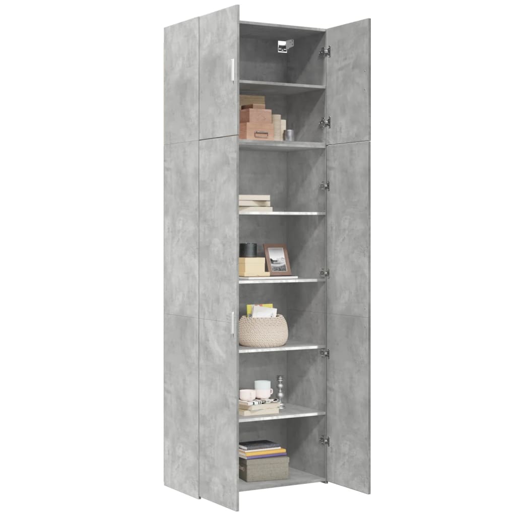 vidaXL Highboard Concrete Grey 80x42,5x249 cm Engineered Wood 3