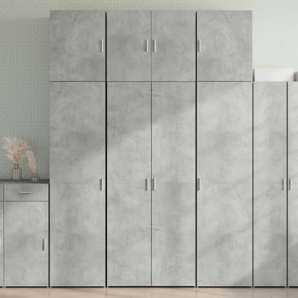 vidaXL Highboard Concrete Grey 80x42,5x249 cm Engineered Wood 1