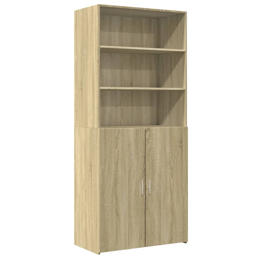 vidaXL Highboard Sonoma Oak 80x42,5x185 cm Engineered Wood 2