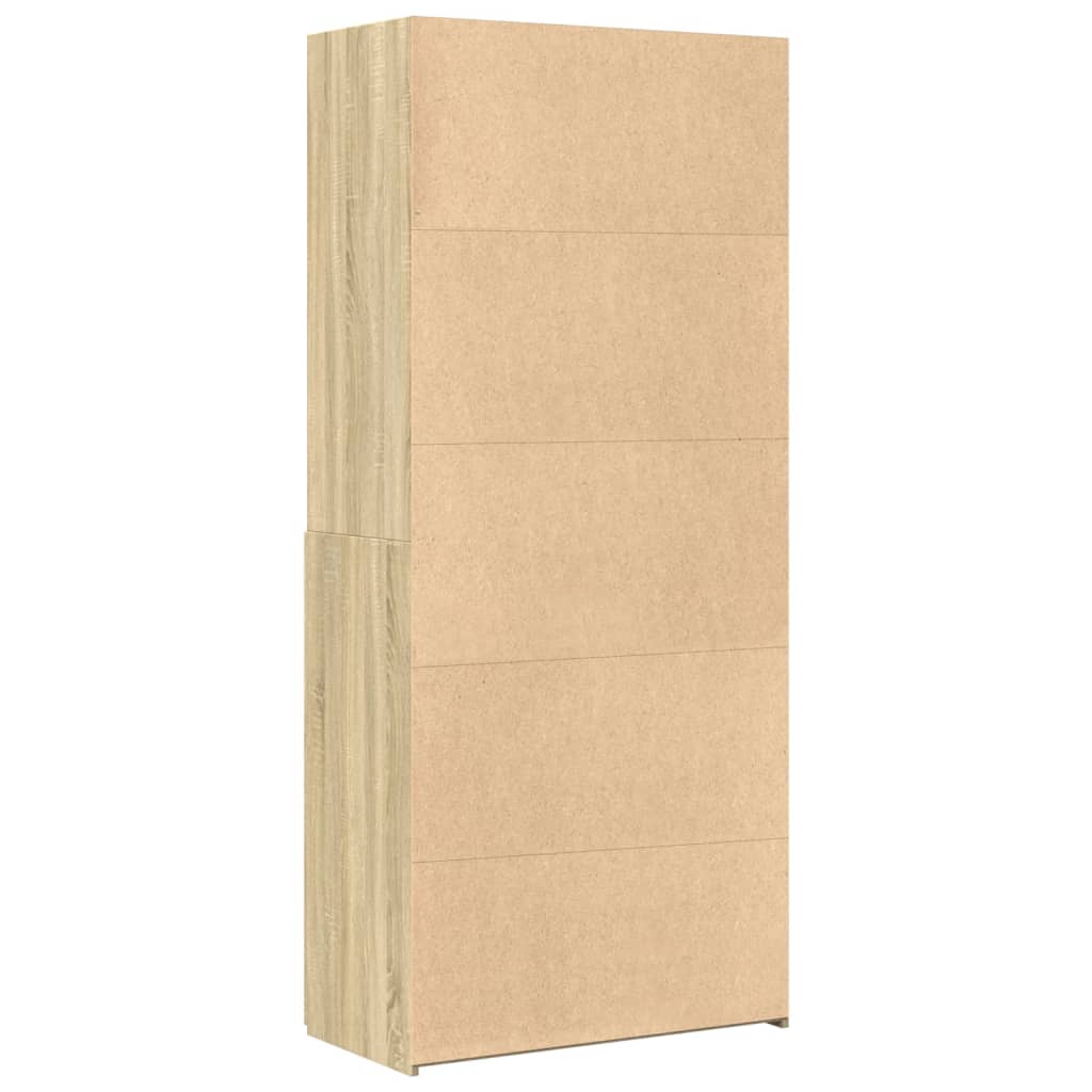 vidaXL Highboard Sonoma Oak 80x42,5x185 cm Engineered Wood 4