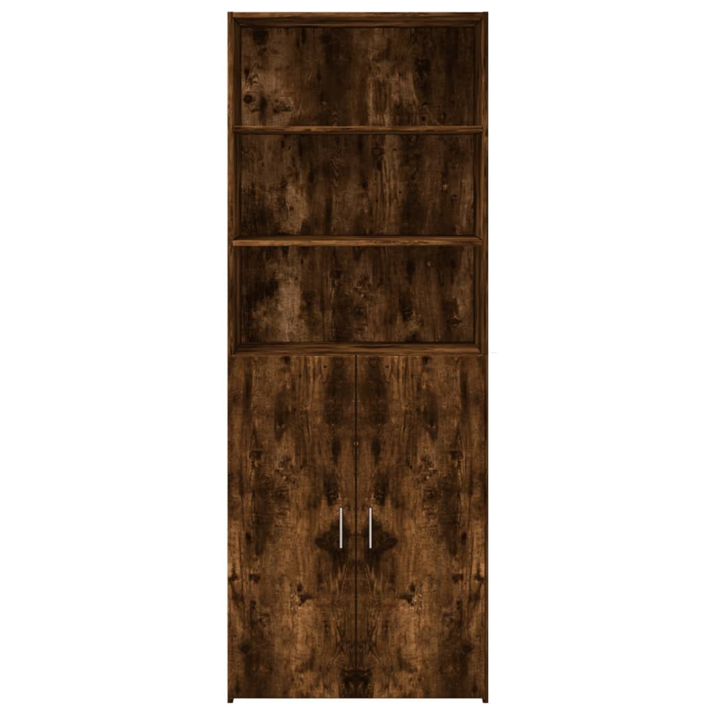 vidaXL Highboard Smoked Oak 80x42,5x185 cm Engineered Wood 3