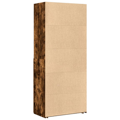 vidaXL Highboard Smoked Oak 80x42,5x185 cm Engineered Wood 4