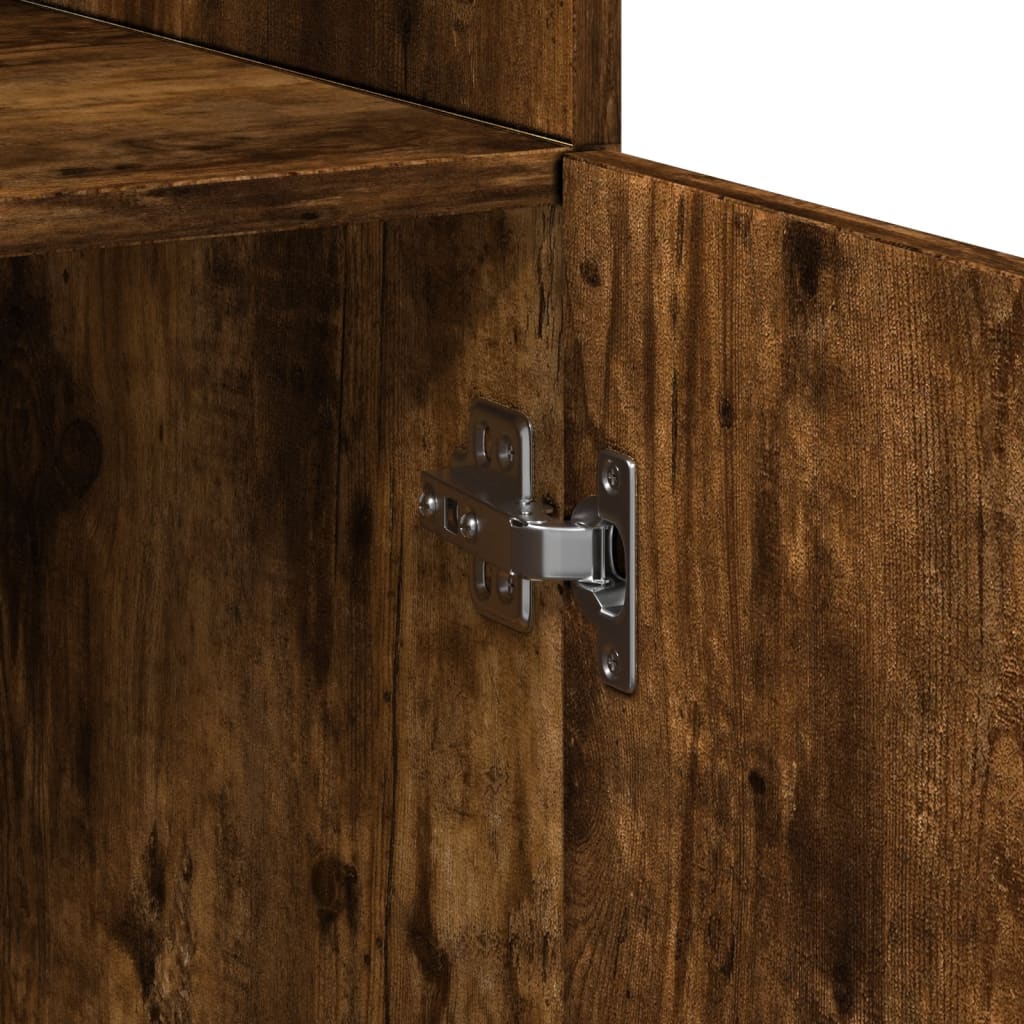 vidaXL Highboard Smoked Oak 80x42,5x185 cm Engineered Wood 6