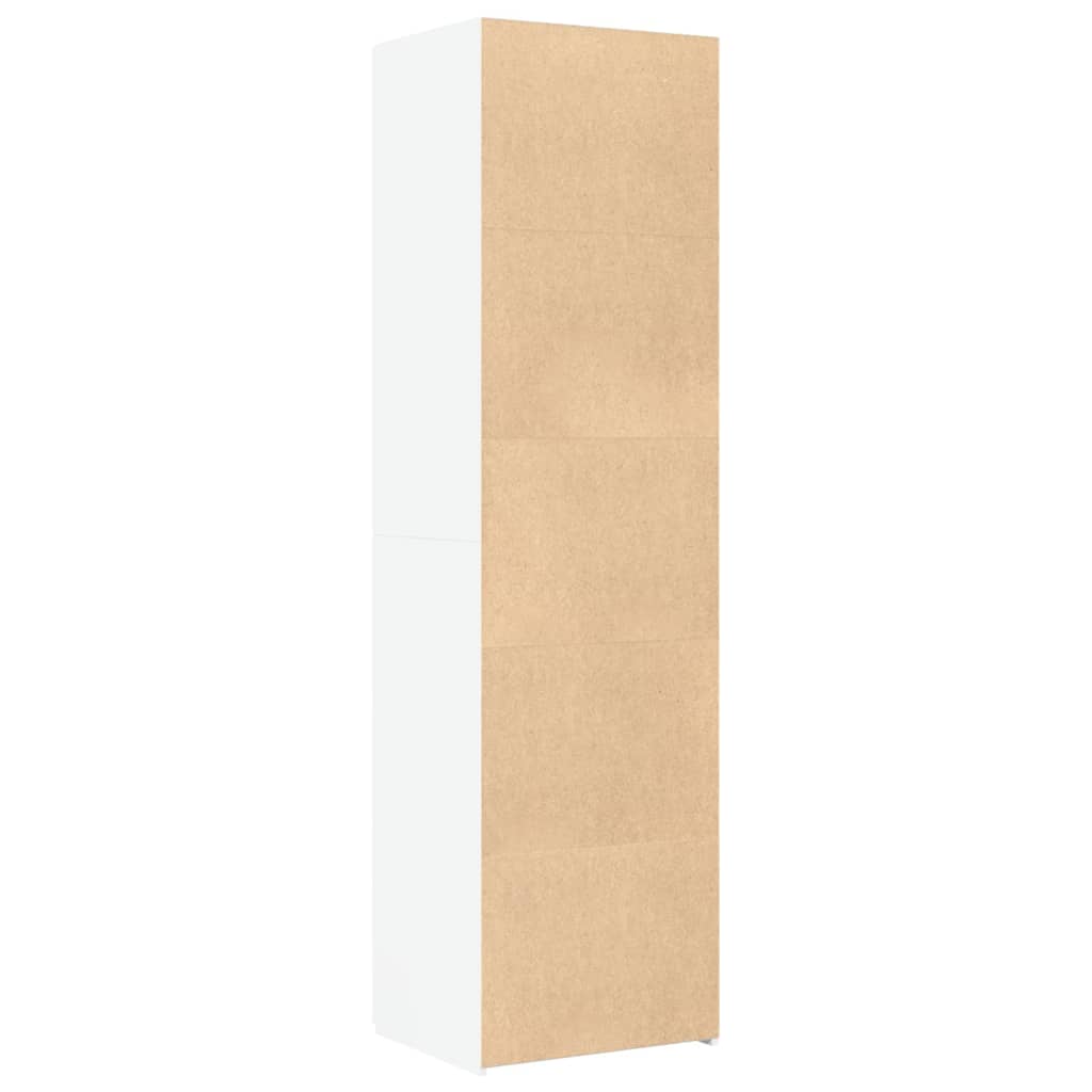 Highboard 50x42.5x185 cm Engineered Wood with 6 Shelves White