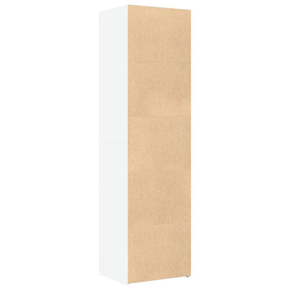 Highboard 50x42.5x185 cm Engineered Wood with 6 Shelves White