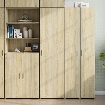 Highboard 50x42.5x185 cm Engineered Wood with 6 Shelves Sonoma oak