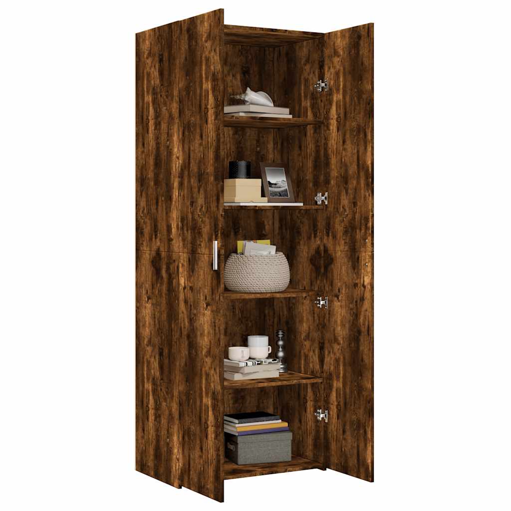 Highboard 70x42,5x185 cm Engineered Wood with 4 shelves Smoked oak 70 x 42.5 x 185 cm