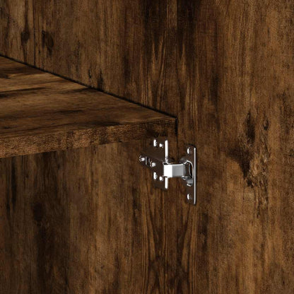 vidaXL Highboard Smoked Oak 70x42,5x185 cm Engineered Wood 6