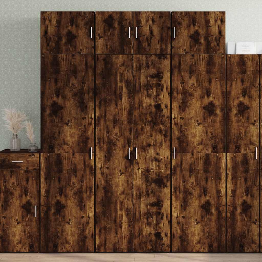 vidaXL Highboard Smoked Oak 70x42,5x185 cm Engineered Wood 1