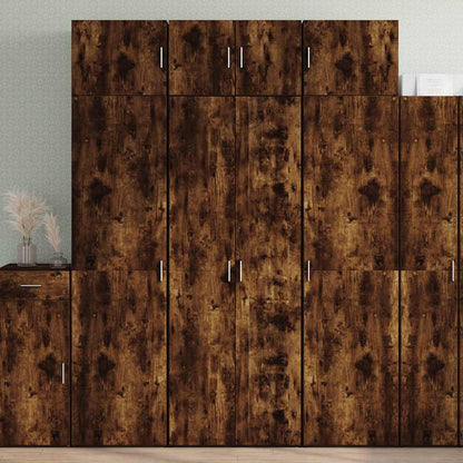 vidaXL Highboard Smoked Oak 70x42,5x185 cm Engineered Wood 1