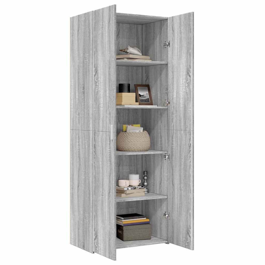 vidaXL Highboard Grey Sonoma 70x42,5x185 cm Engineered Wood 3
