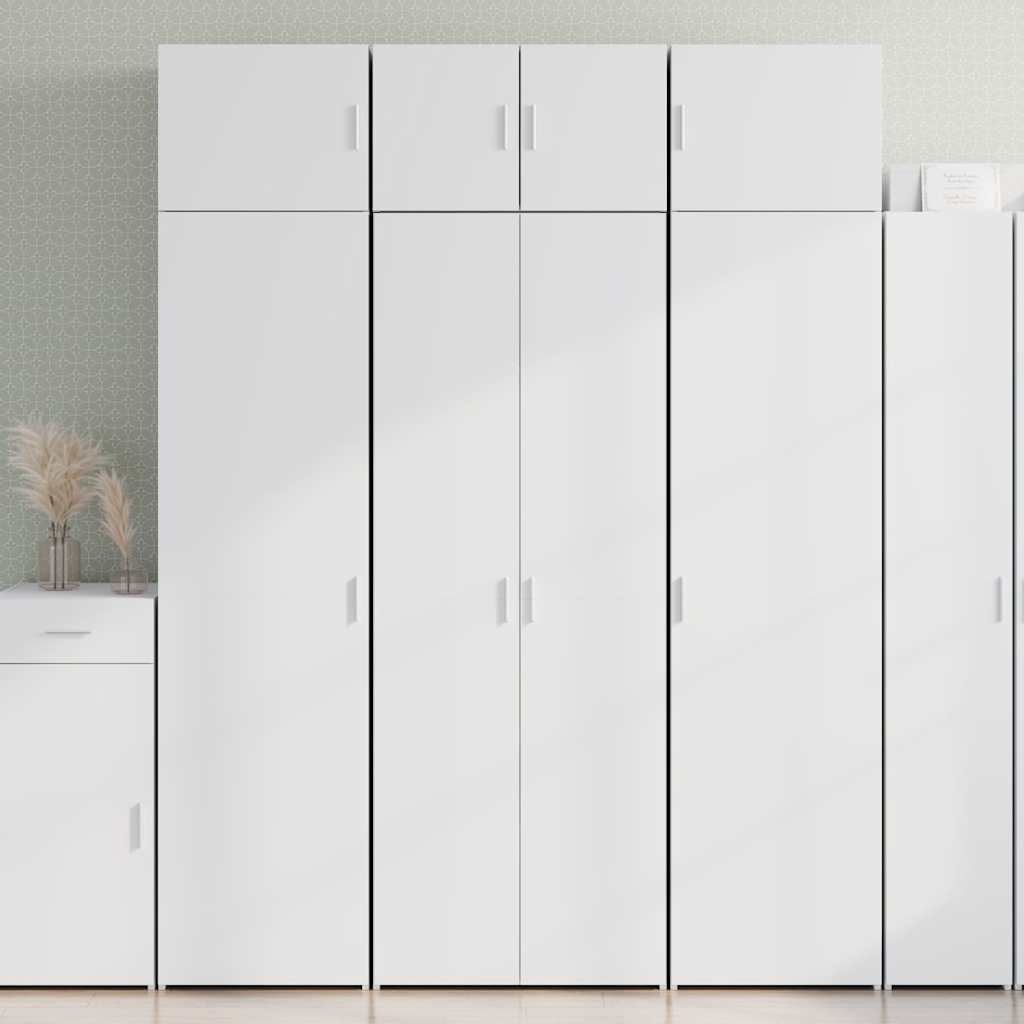 Highboard 70x42.5x185 cm Engineered Wood with 5 Shelves White