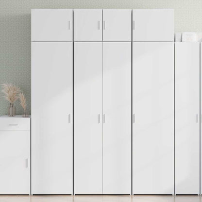 Highboard 70x42.5x185 cm Engineered Wood with 5 Shelves White