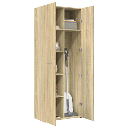 Highboard 70x42.5x185 cm Engineered Wood with 5 Shelves Sonoma oak