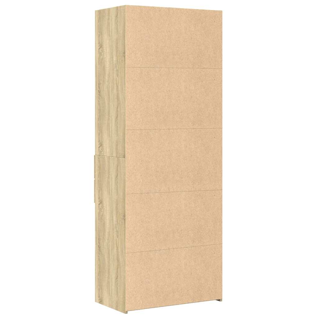 Highboard 70x42.5x185 cm Engineered Wood with 5 Shelves Sonoma oak