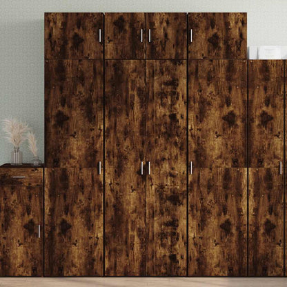 Highboard 70x42.5x185 cm Engineered Wood with 5 Shelves Smoked oak