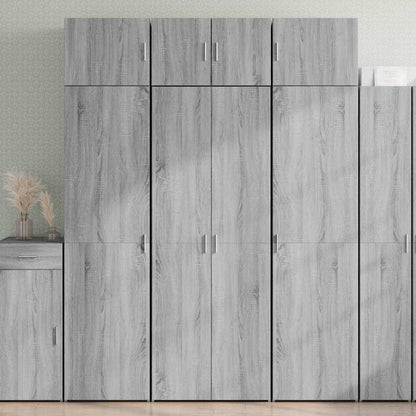 Highboard 70x42.5x185 cm Engineered Wood with 5 Shelves Grey sonoma