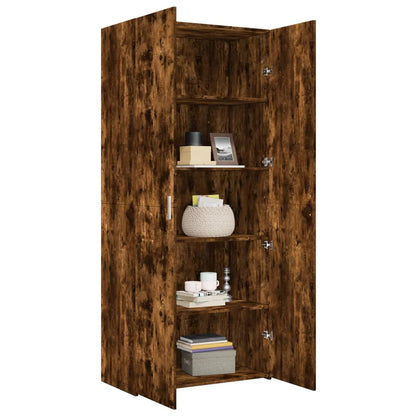 Highboard 70x42,5x185 cm Engineered Wood with 4 shelves Smoked oak 80 x 42.5 x 185 cm