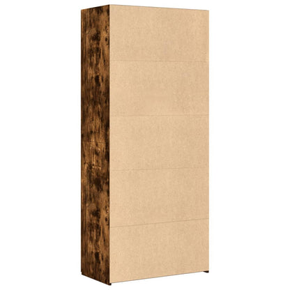vidaXL Highboard Smoked Oak 80x42,5x185 cm Engineered Wood 4