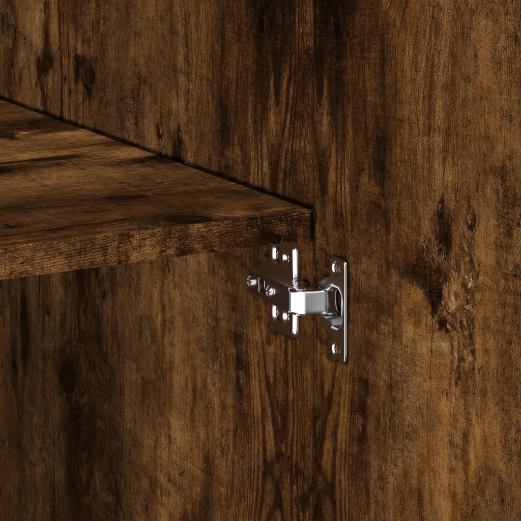 vidaXL Highboard Smoked Oak 80x42,5x185 cm Engineered Wood 6