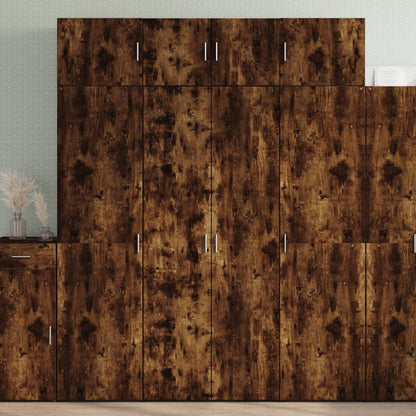 vidaXL Highboard Smoked Oak 80x42,5x185 cm Engineered Wood 1