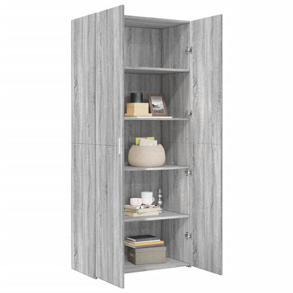 Highboard 70x42,5x185 cm Engineered Wood with 4 shelves Grey sonoma 80 x 42.5 x 185 cm