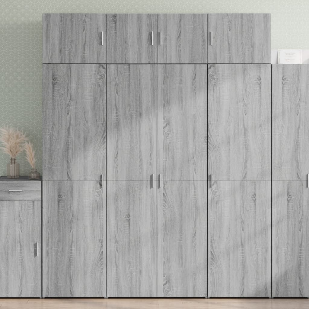 vidaXL Highboard Grey Sonoma 80x42,5x185 cm Engineered Wood 1