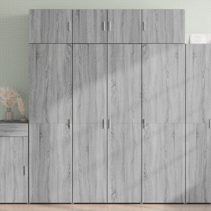 vidaXL Highboard Grey Sonoma 80x42,5x185 cm Engineered Wood 1