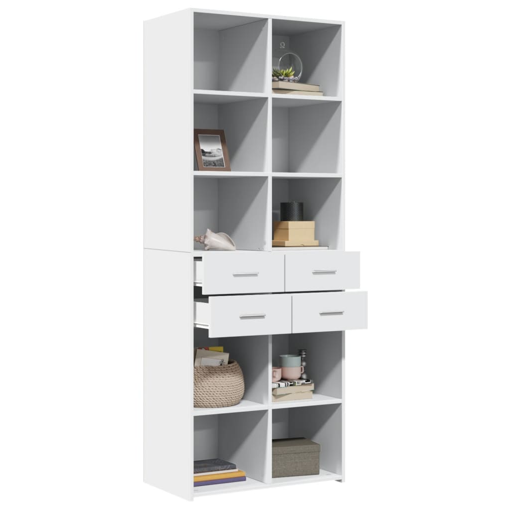 vidaXL Highboard White 70x42.5x185 cm Engineered Wood 3