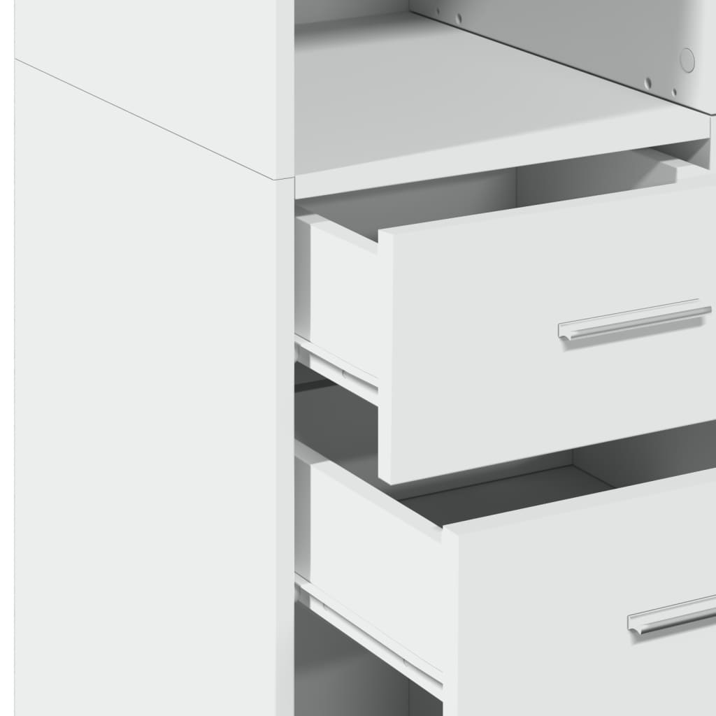 Highboard 70x42.5x185 cm Engineered Wood White