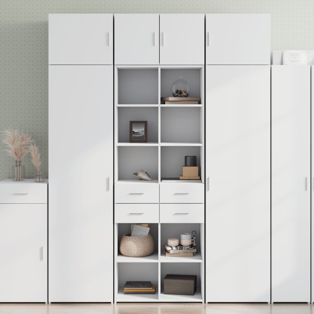 vidaXL Highboard White 70x42.5x185 cm Engineered Wood 1
