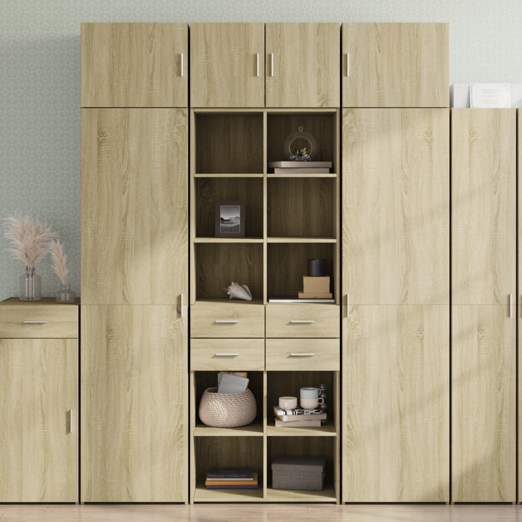 Highboard 70x42.5x185 cm Engineered Wood Sonoma oak