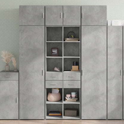 Highboard 70x42.5x185 cm Engineered Wood Concrete grey