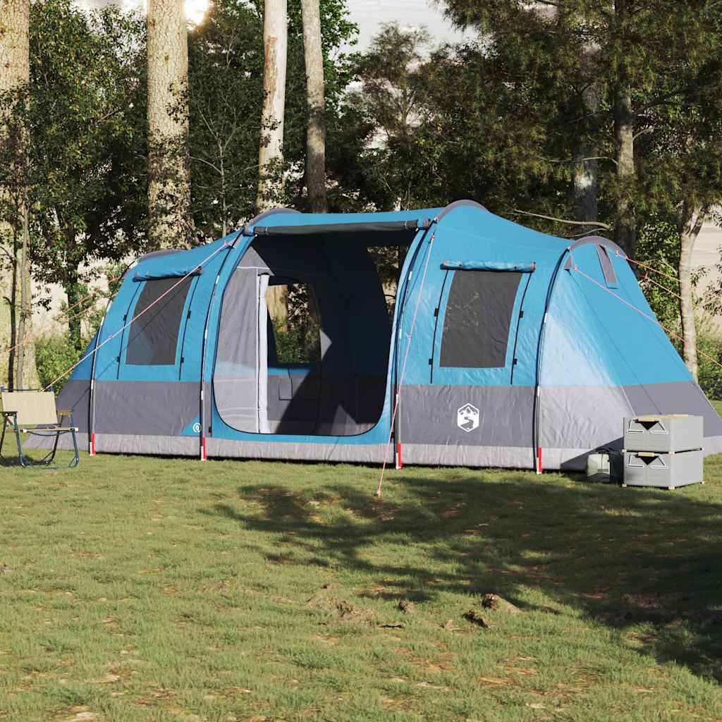 vidaXL Camping Tent Tunnel 4-Person Blue Waterproof 4